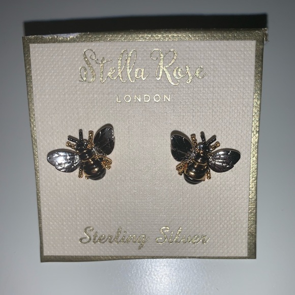 Bee sterlin silver earrings - Picture 1 of 1